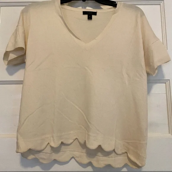 J Crew XS cream cotton shirt - Picture 1 of 6